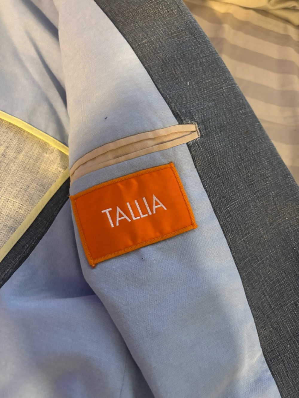 TALLIA Light Blue Denim Sport Coat with Notch Lapel - Picture 2 of 7